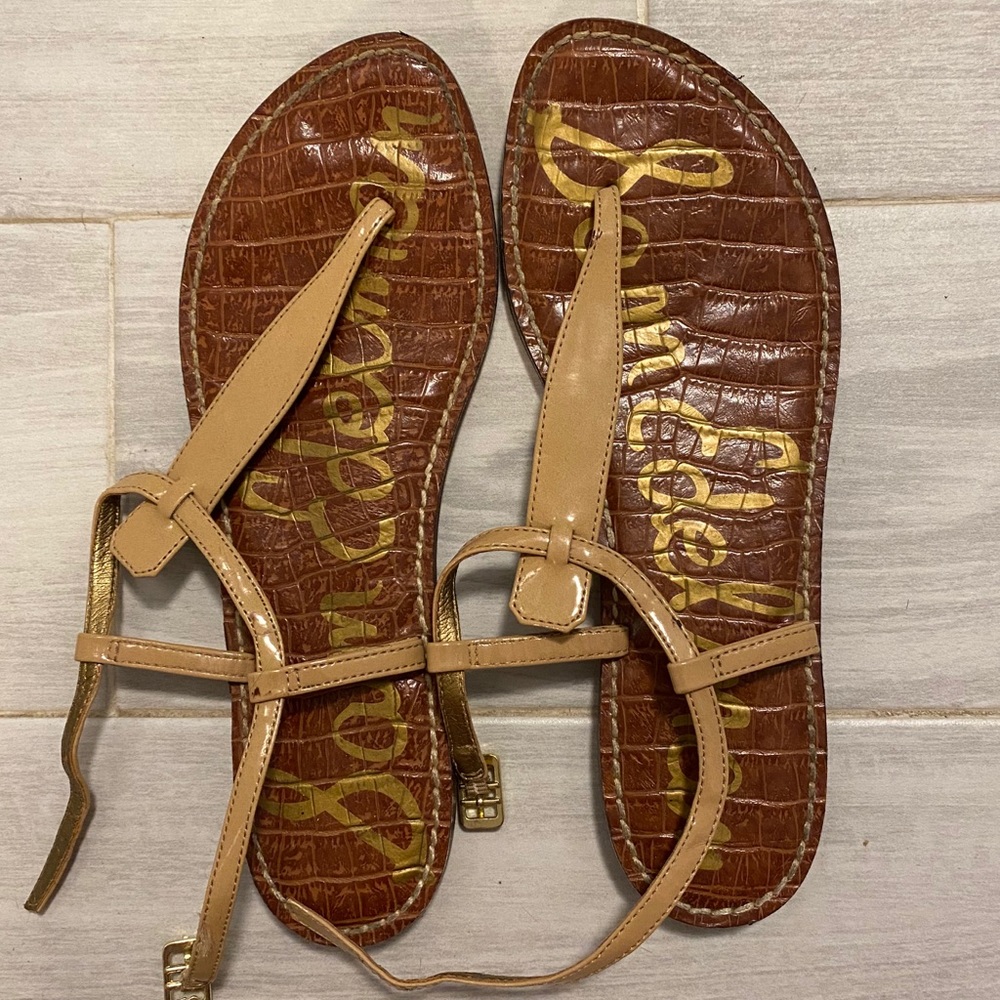 Sam Edelman Gigi Thong Beige Sandals